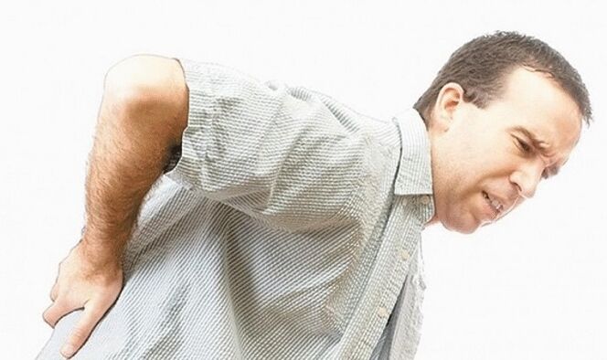 Back pain in the osteochondosis of the lumbar column